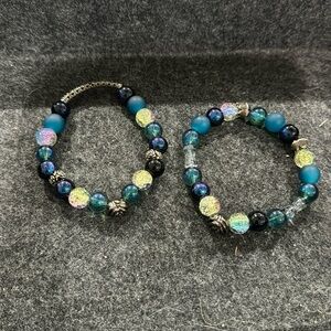 Handmade Porcelain Beads Bracelet Set